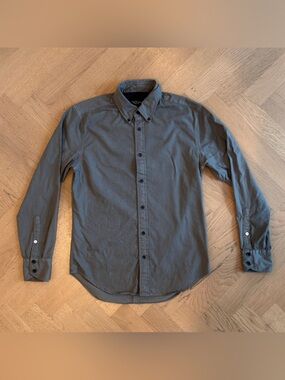 Rag & Bone Fit 2 Slim Charcoal Gray Button-Down Shirt XS